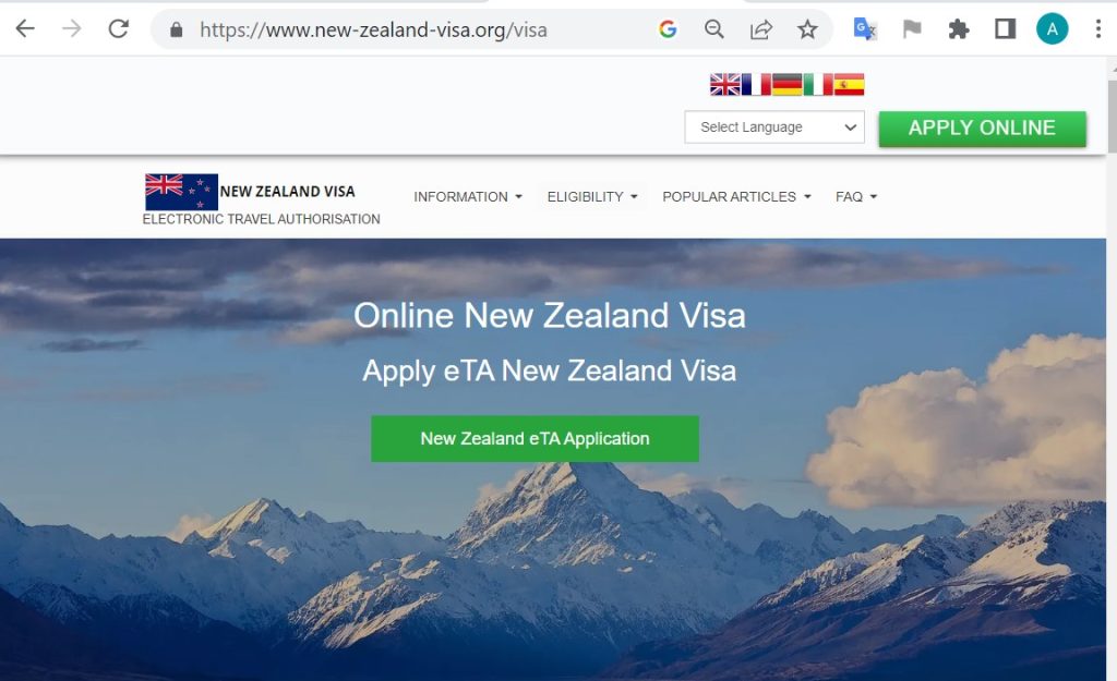 FOR FRENCH CITIZENS - NEW ZEALAND Government of New Zealand Electronic Travel Authority NZeTA - Official NZ Visa Online - New Zealand Electronic Travel Authority, demande officielle de visa néo-zélandais en ligne Gouvernement de la Nouvelle-Zélande