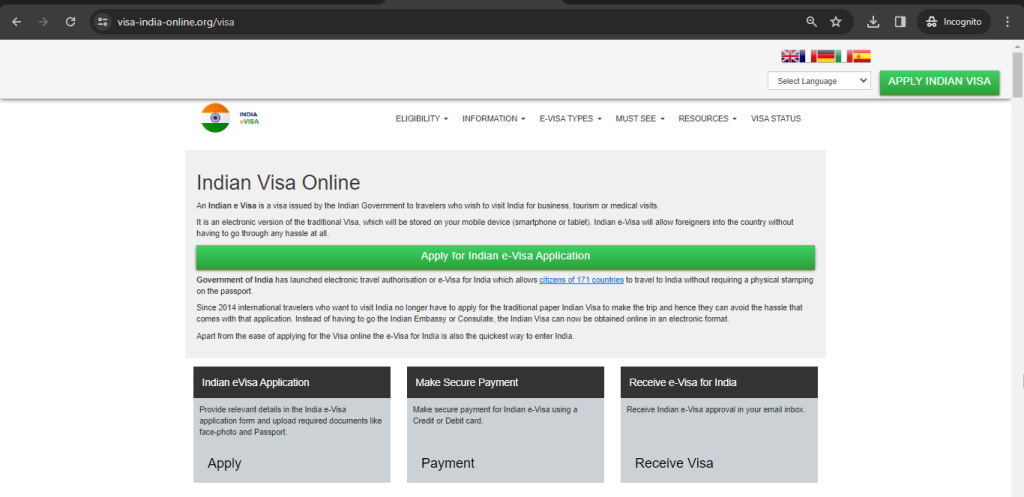 FOR FRENCH CITIZENS - INDIAN Official Government Immigration Visa Application FOR FRENCH CITIZENS ONLINE - Siège social officiel de l'immigration des visas indiens